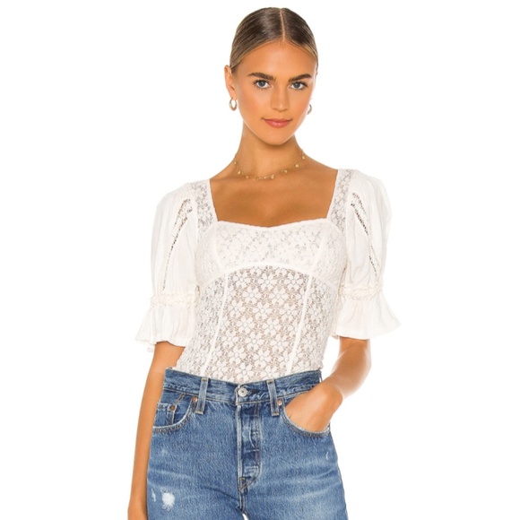 Free People Tops - Free People Spring Fling Boho Bustier Ivory Top